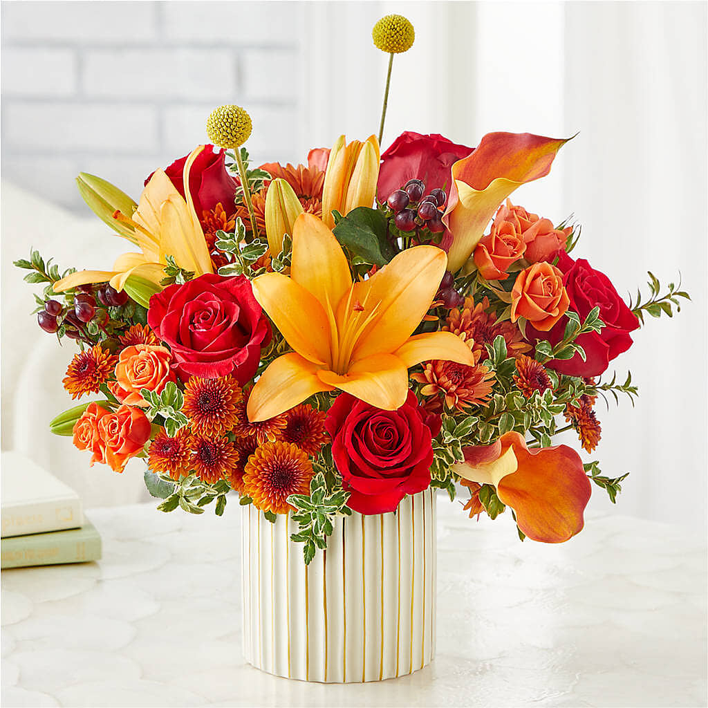 Scarlet Skies Bouquet – KATHY'S FLOWERS, Adair OK
