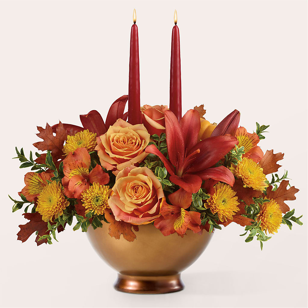 Harvest Table Centerpiece – KATHY'S FLOWERS, Adair OK