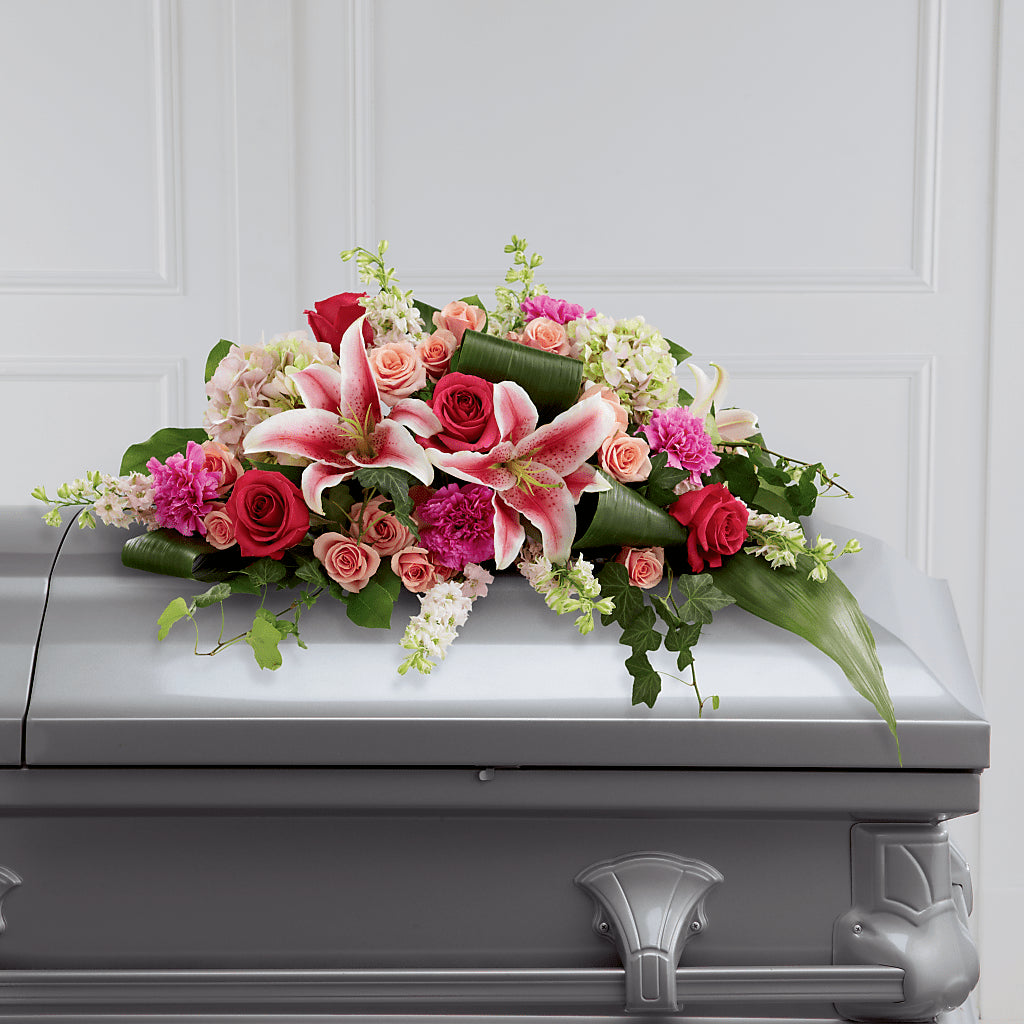 Splendid Grace Casket Spray – KATHY'S FLOWERS, Adair OK