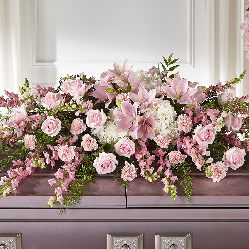 Life & Remembrance Casket Spray – KATHY'S FLOWERS, Adair OK