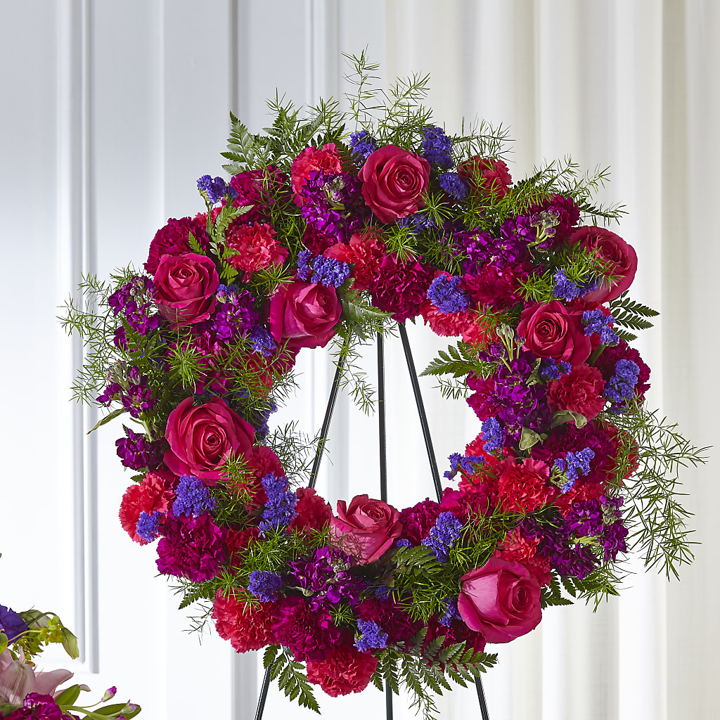 Calming Colors Wreath – KATHY'S FLOWERS, Adair OK