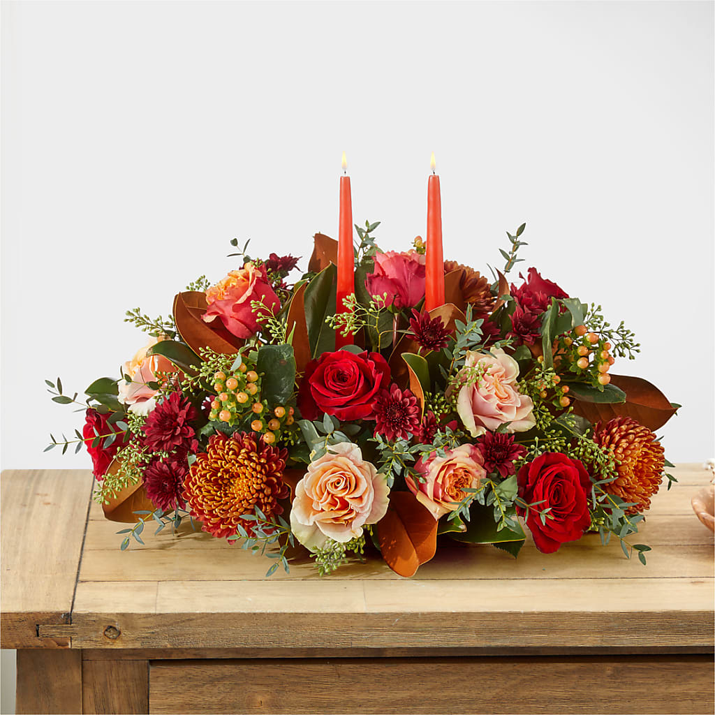 Gather Near Centerpiece – KATHY'S FLOWERS, Adair OK