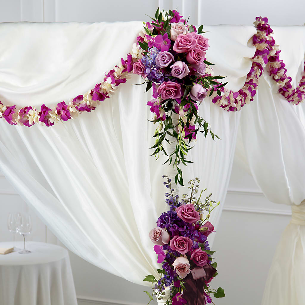 Color & Light Chuppah Decor – KATHY'S FLOWERS, Adair OK