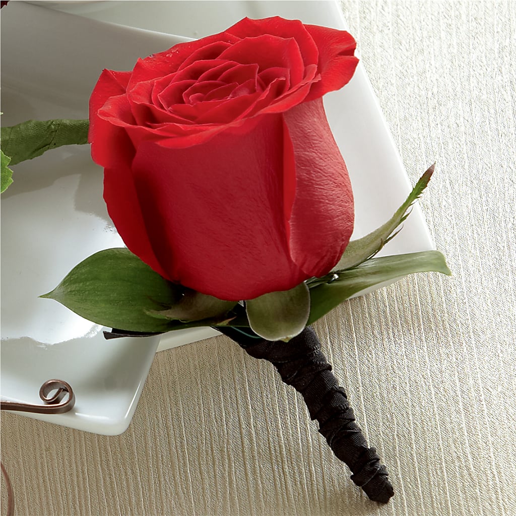 Red Rose Boutonniere – KATHY'S FLOWERS, Adair OK