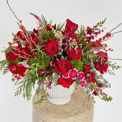 Big Red Bow Bouquet – KATHY'S FLOWERS, Adair OK