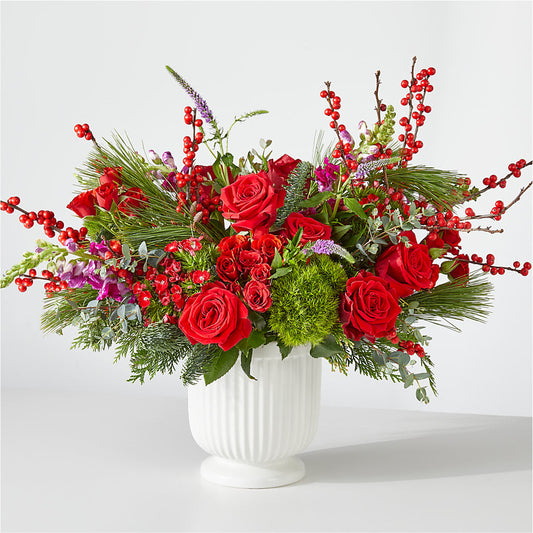 Big Red Bow Bouquet – KATHY'S FLOWERS, Adair OK