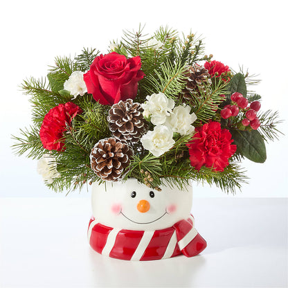 Jolly Snowman Bouquet – KATHY'S FLOWERS, Adair OK