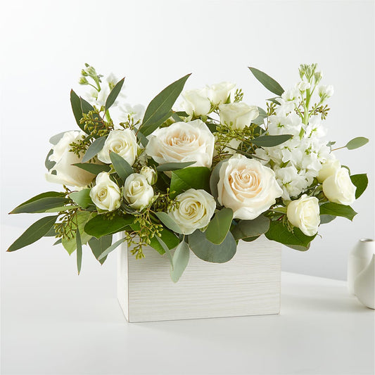 Fresh Linen Box Bouquet – KATHY'S FLOWERS, Adair OK