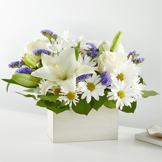 Beyond Blue Box Bouquet – KATHY'S FLOWERS, Adair OK