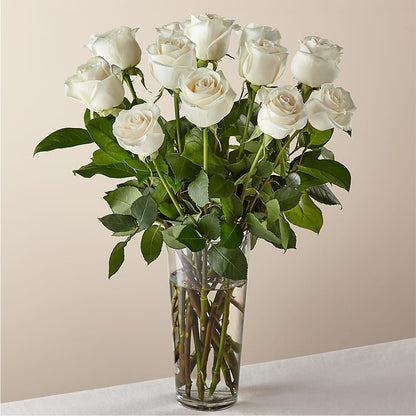 Long Stem White Rose Bouquet – KATHY'S FLOWERS, Adair OK