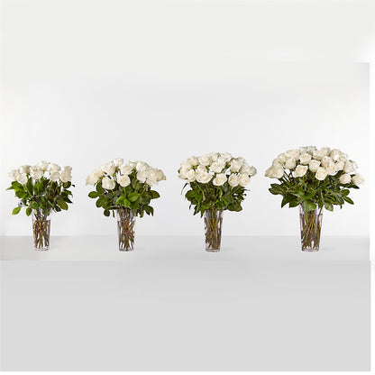 Long Stem White Rose Bouquet – KATHY'S FLOWERS, Adair OK