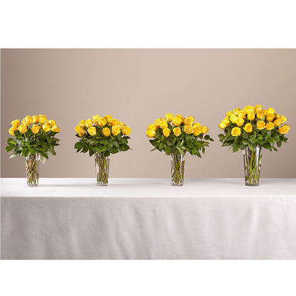Long Stem Yellow Rose Bouquet – KATHY'S FLOWERS, Adair OK