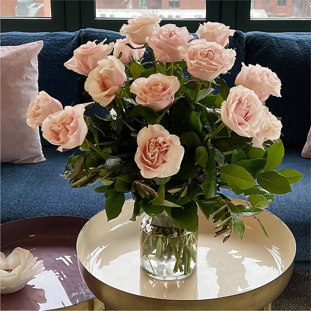 Long Stem Pink Rose Bouquet – KATHY'S FLOWERS, Adair OK