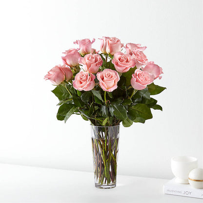 Long Stem Pink Rose Bouquet – KATHY'S FLOWERS, Adair OK