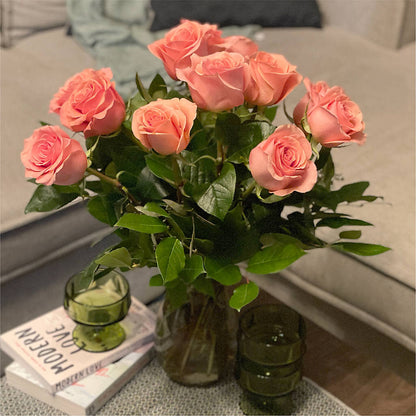 Long Stem Pink Rose Bouquet – KATHY'S FLOWERS, Adair OK