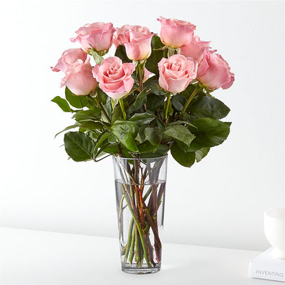 Long Stem Pink Rose Bouquet – KATHY'S FLOWERS, Adair OK