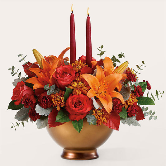 Fruits of Fall Centerpiece – KATHY'S FLOWERS, Adair OK