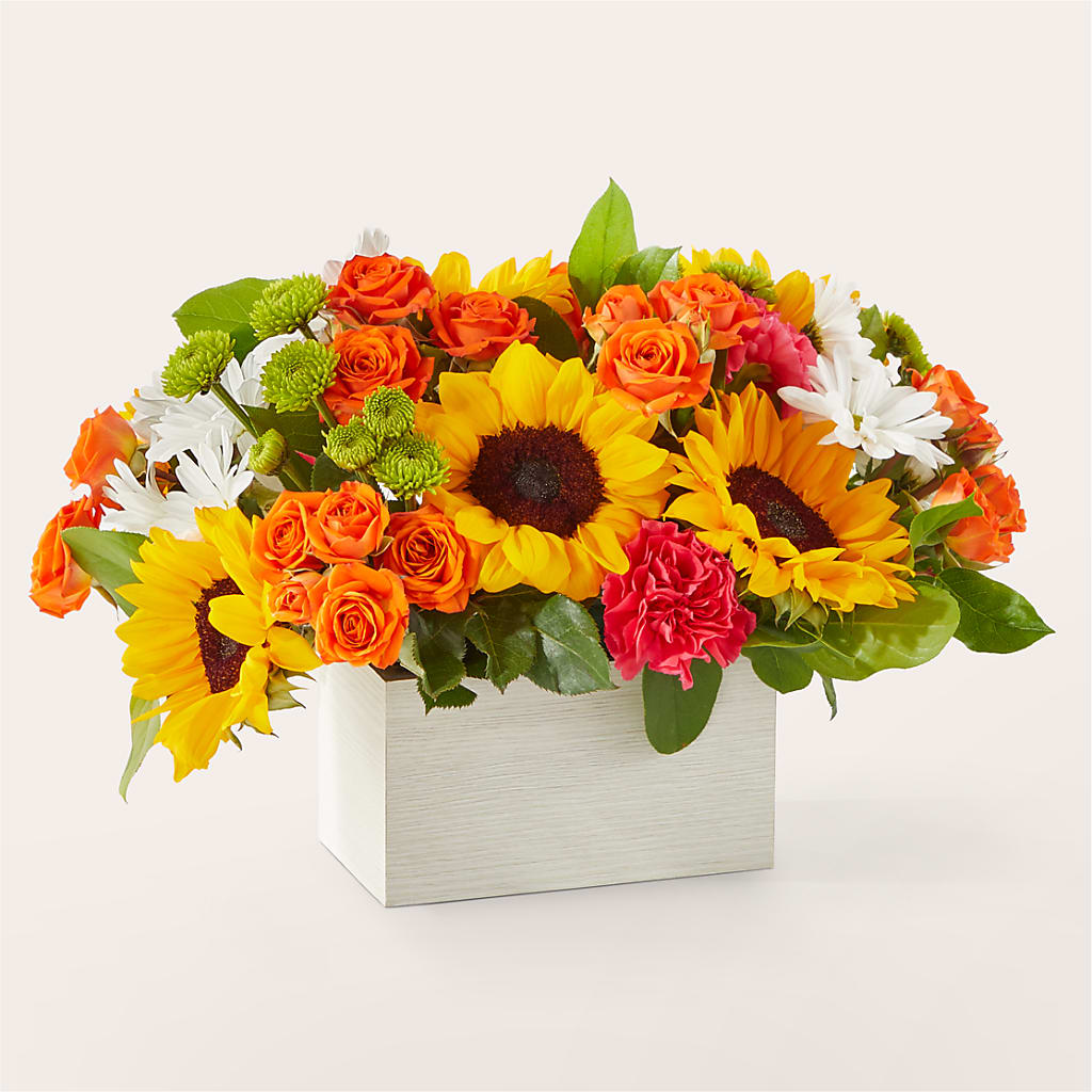 Sun-drenched Blooms Box Bouquet – KATHY'S FLOWERS, Adair OK