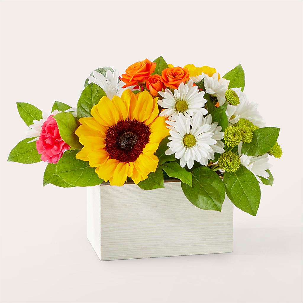 Sun-drenched Blooms Box Bouquet – KATHY'S FLOWERS, Adair OK