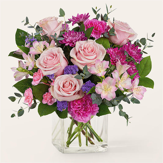 Rosy Radiance Bouquet – KATHY'S FLOWERS, Adair OK