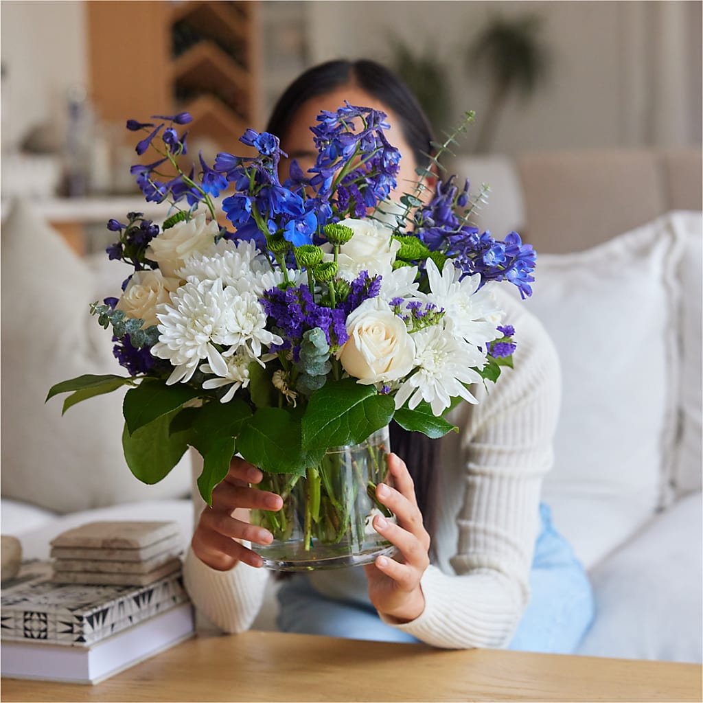 Cerulean Waves Bouquet – KATHY'S FLOWERS, Adair OK