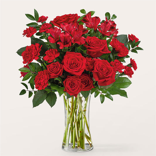 Brilliant Ruby Bouquet – KATHY'S FLOWERS, Adair OK