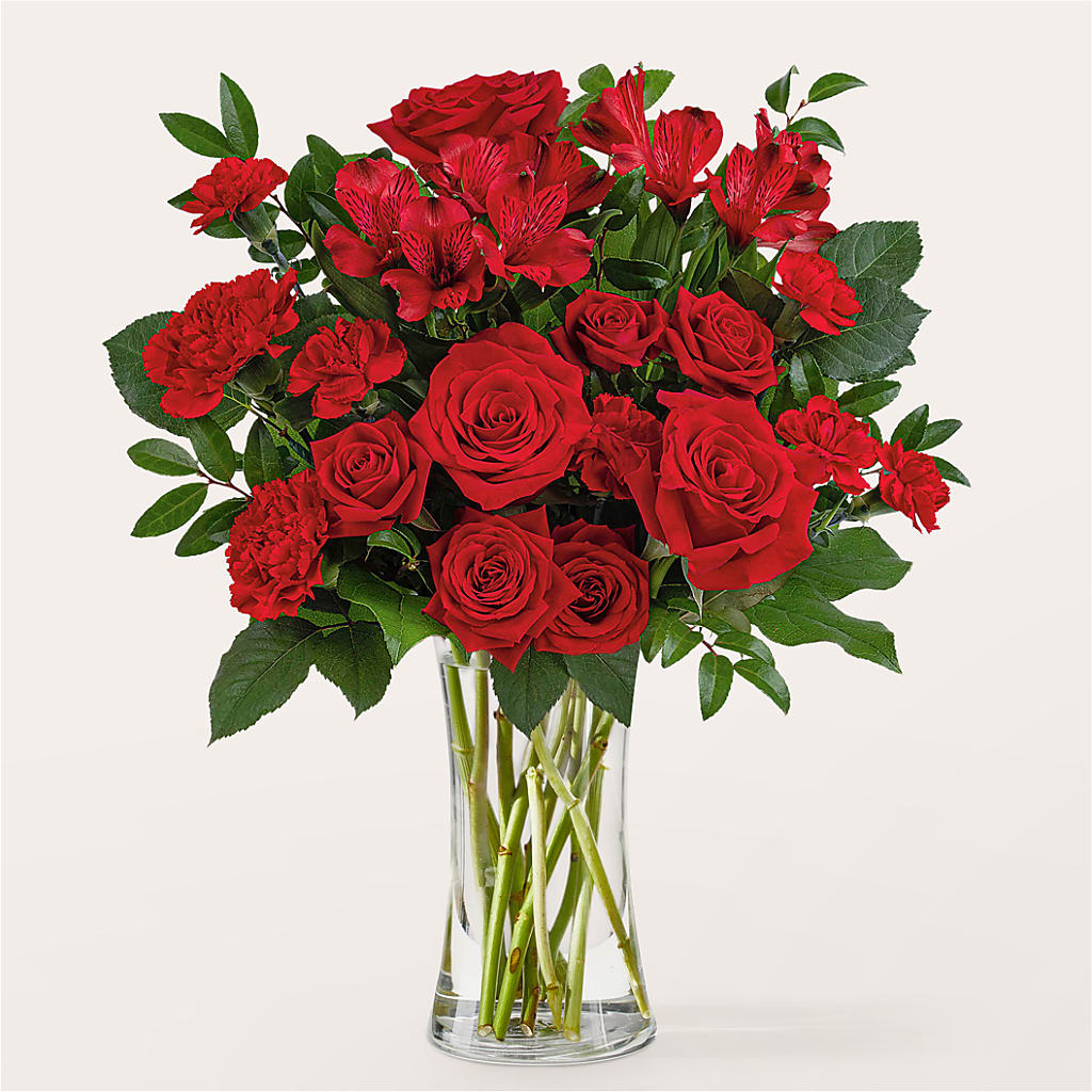 Brilliant Ruby Bouquet – KATHY'S FLOWERS, Adair OK