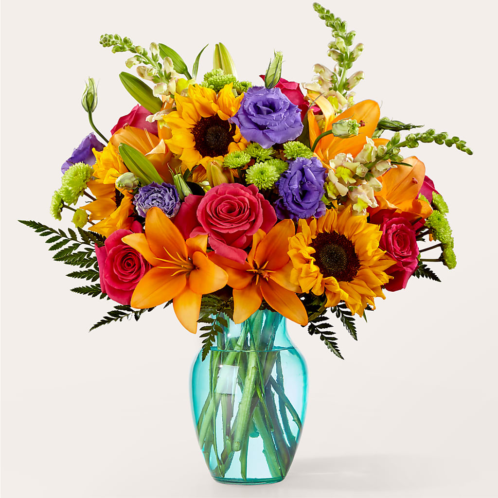 Double Rainbow Bouquet – KATHY'S FLOWERS, Adair OK