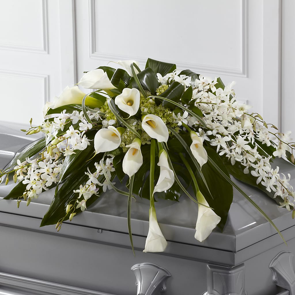 Angel Wings Casket Spray – KATHY'S FLOWERS, Adair OK