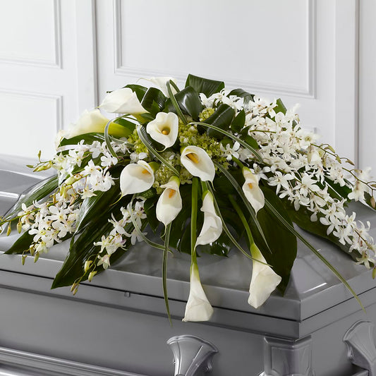 Angel Wings Casket Spray – KATHY'S FLOWERS, Adair OK