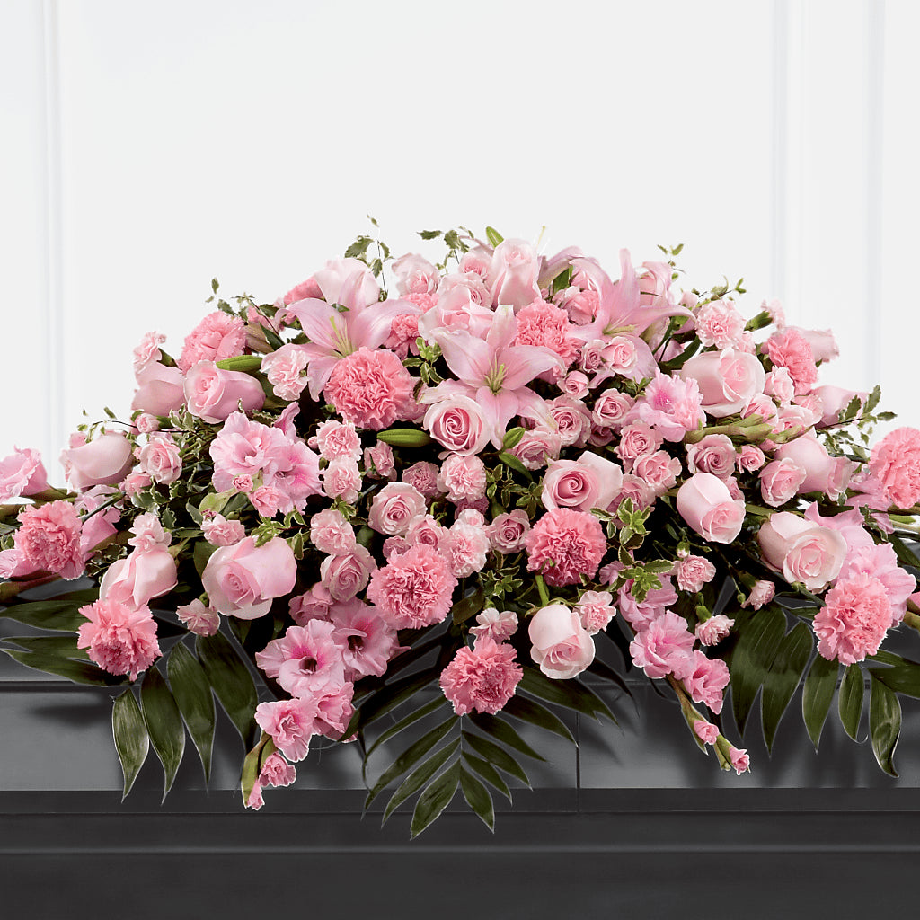 Garden of Comfort Casket Spray (Standard) – KATHY'S FLOWERS, Adair OK