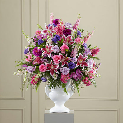 Peaceful Tribute Arrangement – KATHY'S FLOWERS, Adair OK