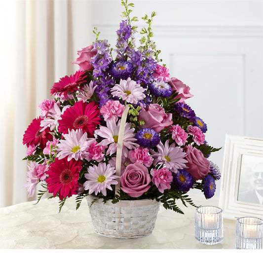 Pastel Peace Basket – KATHY'S FLOWERS, Adair OK