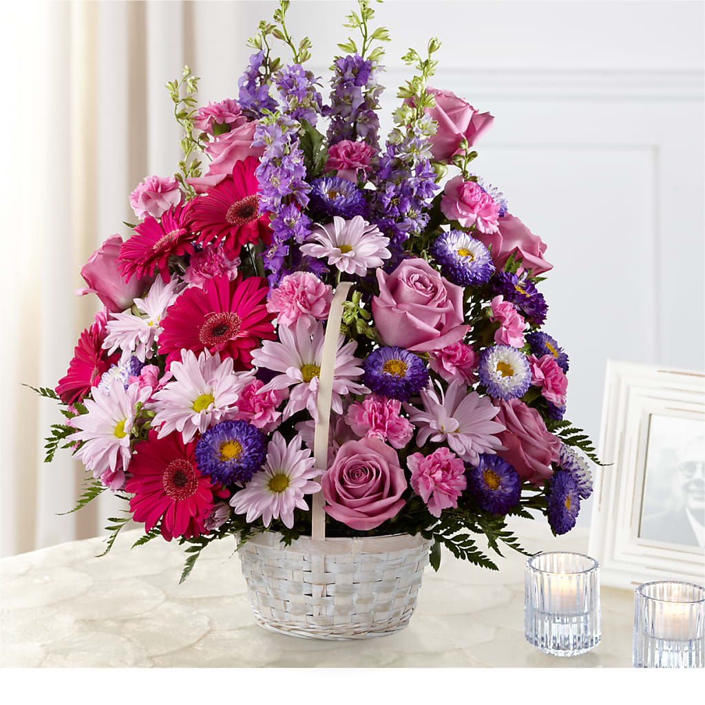 Pastel Peace Basket – KATHY'S FLOWERS, Adair OK