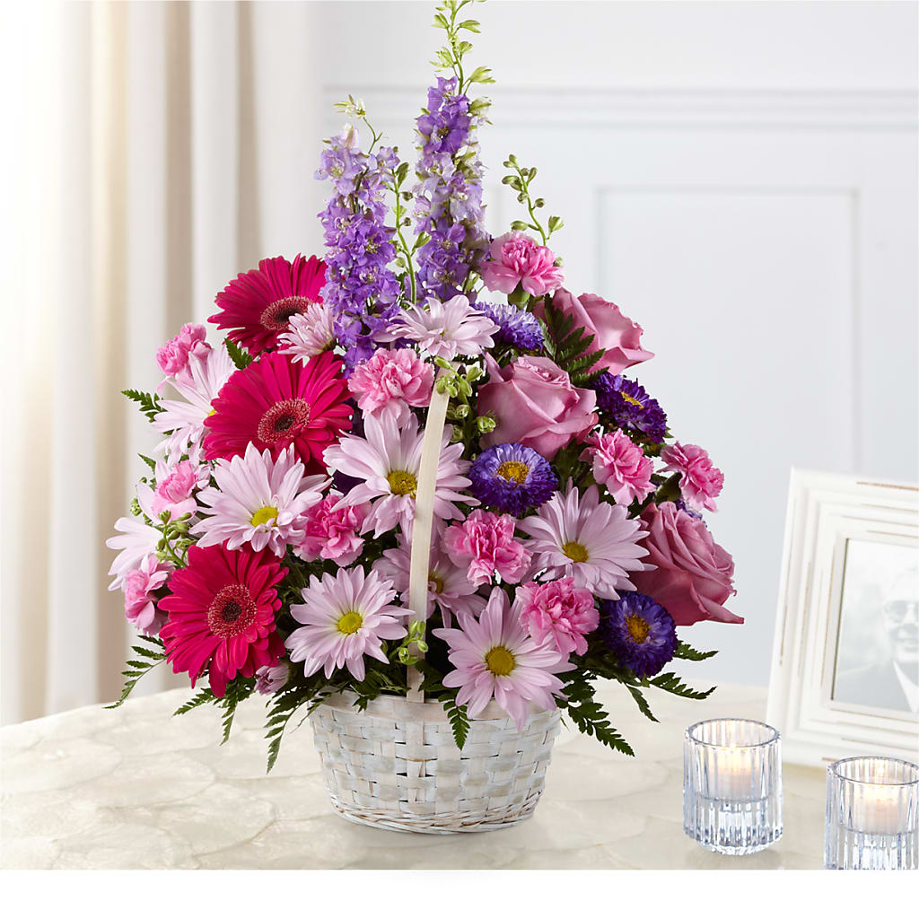 Pastel Peace Basket – KATHY'S FLOWERS, Adair OK