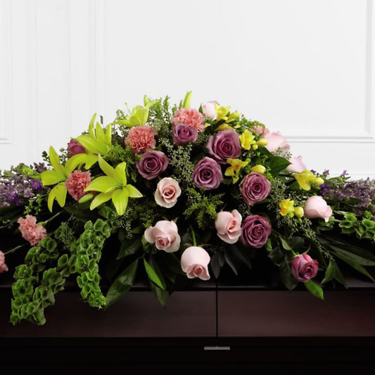 Forever Beloved Casket Spray – KATHY'S FLOWERS, Adair OK