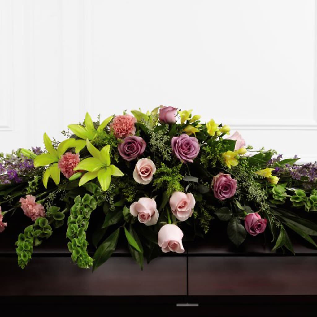 Forever Beloved Casket Spray – KATHY'S FLOWERS, Adair OK
