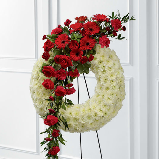 Graceful Tribute Wreath – KATHY'S FLOWERS, Adair OK