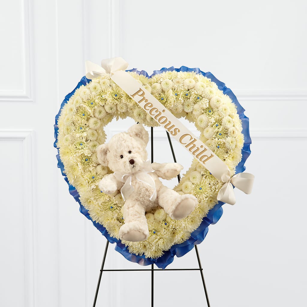 Precious Child Standing Heart – KATHY'S FLOWERS, Adair OK