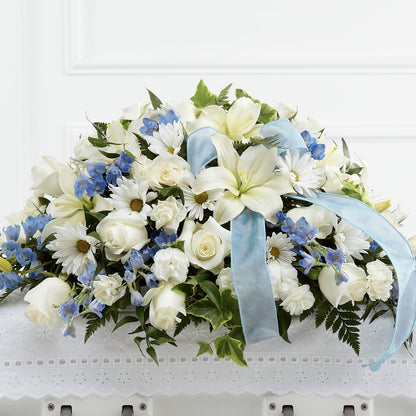 Tender Treasure Casket Spray – KATHY'S FLOWERS, Adair OK