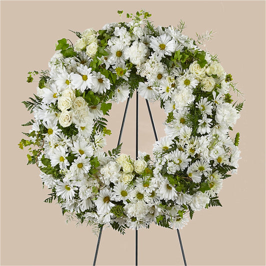 Faithful Wishes Wreath – KATHY'S FLOWERS, Adair OK
