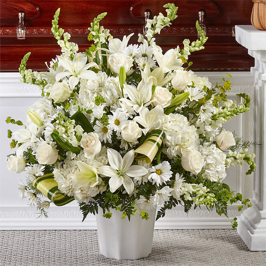 Thoughts of Tranquility Floor Basket – KATHY'S FLOWERS, Adair OK