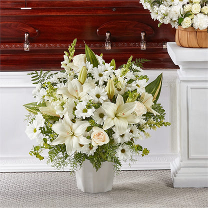 Thoughts of Tranquility Floor Basket – KATHY'S FLOWERS, Adair OK