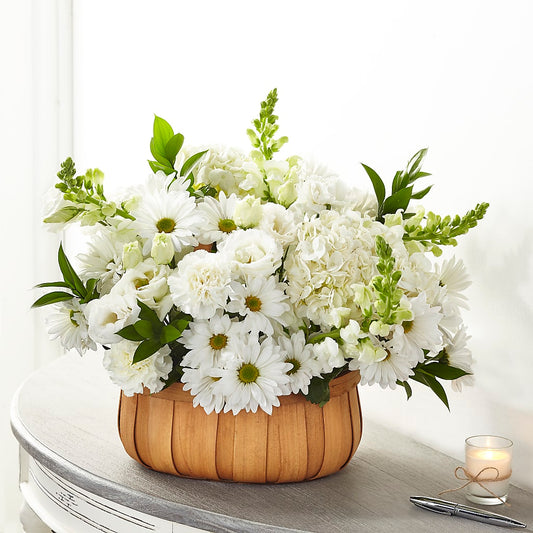 Pure Ivory Basket – KATHY'S FLOWERS, Adair OK