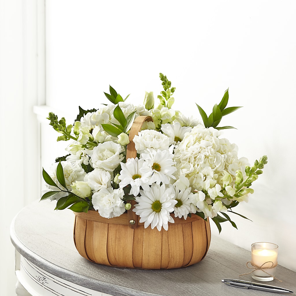Pure Ivory Basket – KATHY'S FLOWERS, Adair OK