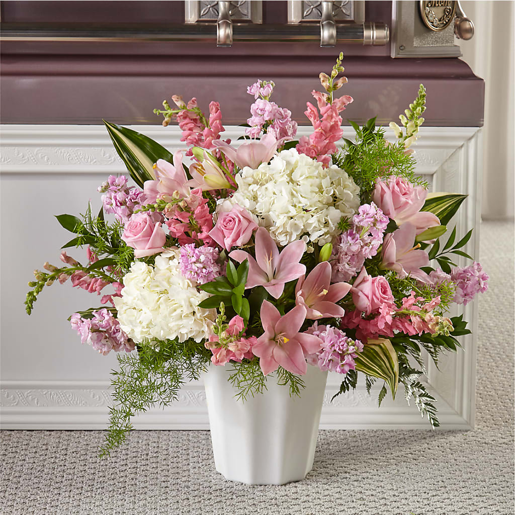 Simply Serene Floor Basket – KATHY'S FLOWERS, Adair OK
