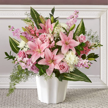 Simply Serene Floor Basket – KATHY'S FLOWERS, Adair OK