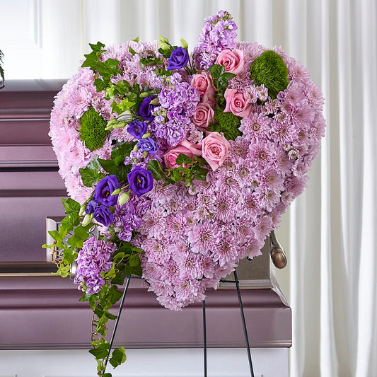 Treasured Love Standing Heart – KATHY'S FLOWERS, Adair OK