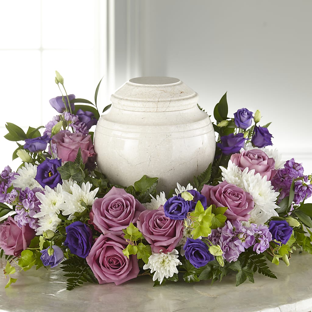 Blooming Sympathy Cremation Adornment – KATHY'S FLOWERS, Adair OK