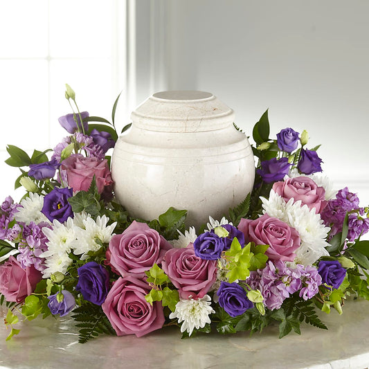 Blooming Sympathy Cremation Adornment – KATHY'S FLOWERS, Adair OK